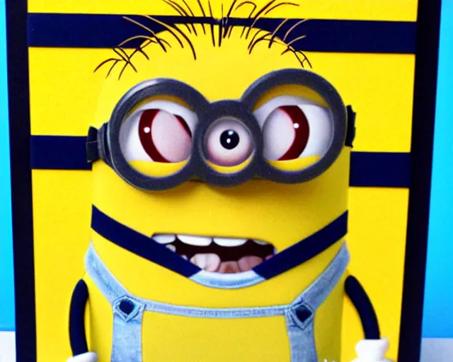 Prompt: minion greeting card