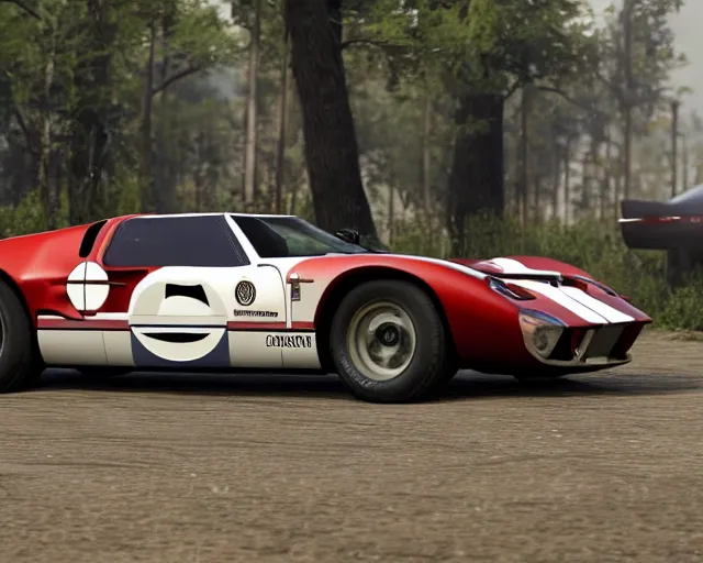 Image similar to new concept for a gt 4 0, cinematic, photoreal, by red dead redemption 2