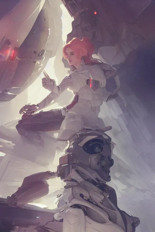 Image similar to the bridge of a spaceship, the crew watching the birth of a dead god in deep space, art by artgerm and greg rutkowski and alphonse mucha and Charlie Bowater Trending on artstation, artstationHD, artstationHQ, 4k, 8k