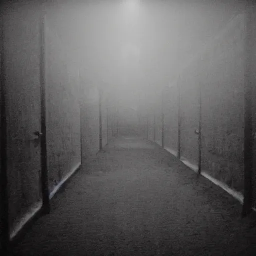 Image similar to insane nightmare, no light, everything is blurred, creepy shadows, ghost, very poor quality of photography, 2 mpx quality, grainy picture