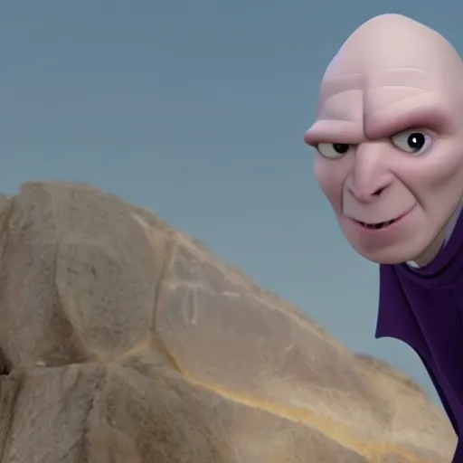 Prompt: Film still of Voldemort, from Disney Pixar's Up (2009)