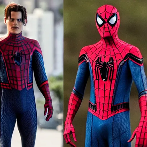 Prompt: Johnny depp as Spider-Man