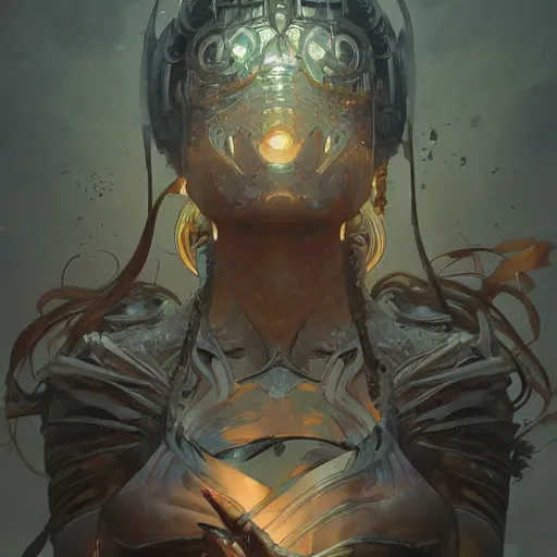 Image similar to tormented iron soul , highly detailed, digital painting, artstation, concept art, sharp focus, illustration, art by artgerm and greg rutkowski and alphonse mucha