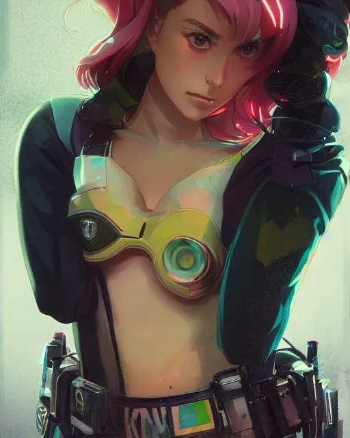 Prompt: anime key visual of margot robbie police officer, neon, cyberpunk, futuristic, stunning, highly detailed, digital painting, artstation, smooth, soft focus, illustration, art by artgerm and greg rutkowski and alphonse mucha