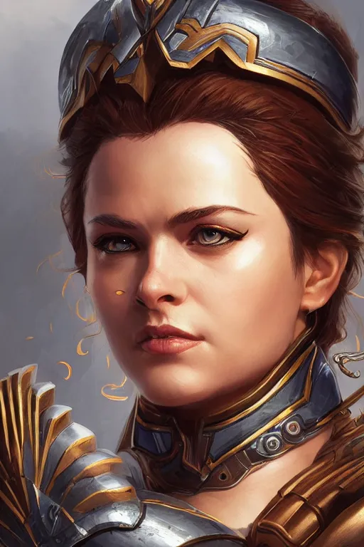 Image similar to amazon valkyrie athena, d & d, fantasy, portrait, highly detailed, headshot, digital painting, trending on artstation, concept art, sharp focus, illustration, art by artgerm and greg rutkowski and magali villeneuve