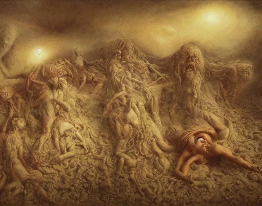 Image similar to crawling out of hell by agostino arrivabene