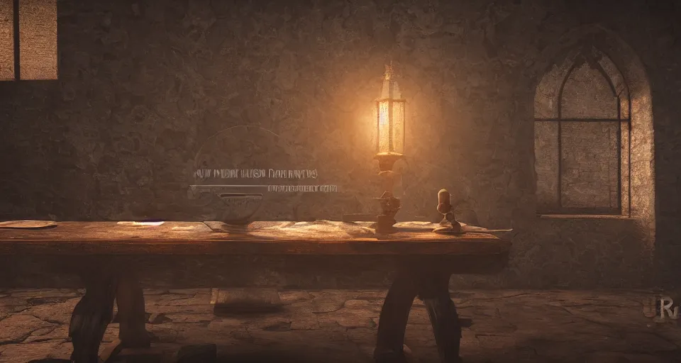Image similar to ancient scriptures about the destiny of the human species, life, relic, dark knowledge, wisdom, secrets, ambient lighting, moody environment, wooden table, feeling of doom and gloom, realistic, 8 k render, unreal engine 5 render