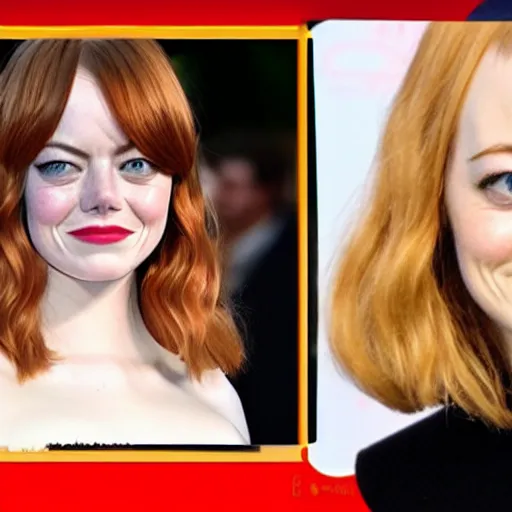 Image similar to emma stone is gollum from lord of the rings, gollum look a like, the hobbit gollum, LOTR, big eyes, 3 strands of hair, bad teeth, 8k, ultra real