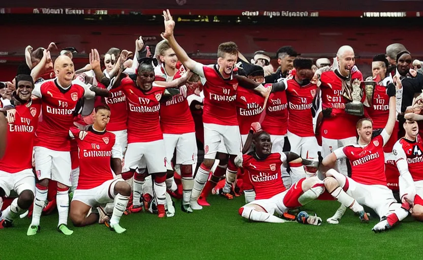 Image similar to “Arsenal Football Club winning the English Premier League”