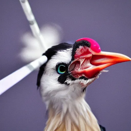 Image similar to angry screaming badminton birdie