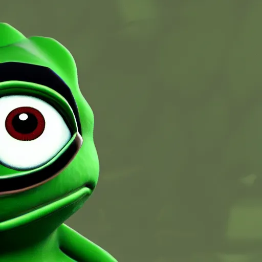 Image similar to Pepe the Frog rendered in unreal engine