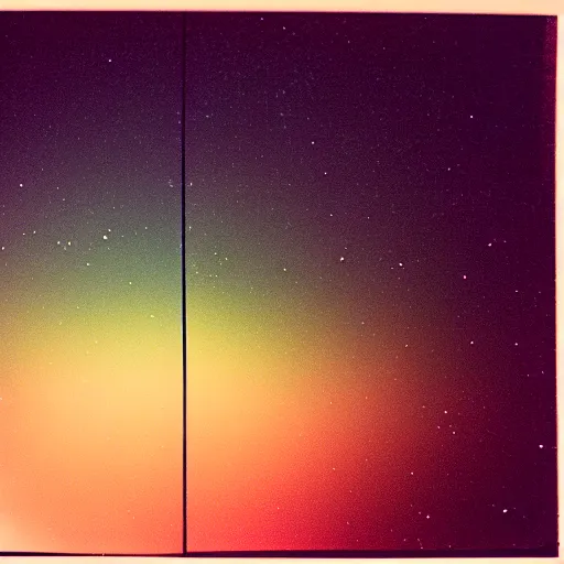 Prompt: night sky photographed through a pane of frosted glass, blacks and blues, vivid, ektachrome print, color reversal film, nikkor 3 5 mm