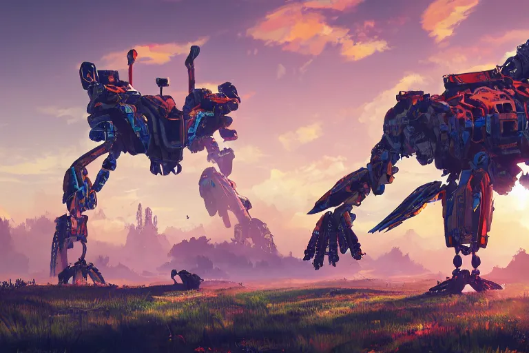 Image similar to sunwing machine mecanical creature robot of horizon forbidden west horizon zero dawn radiating a glowing aura global illumination ray tracing hdr fanart arstation by ian pesty and alena aenami artworks in 4 k