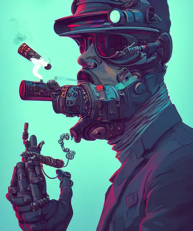 Prompt: a portrait of an anthropomorphic cyberpunk badger smoking a cigar, cyberpunk!, fantasy, elegant, digital painting, artstation, concept art, matte, sharp focus, illustration, art by josan gonzalez