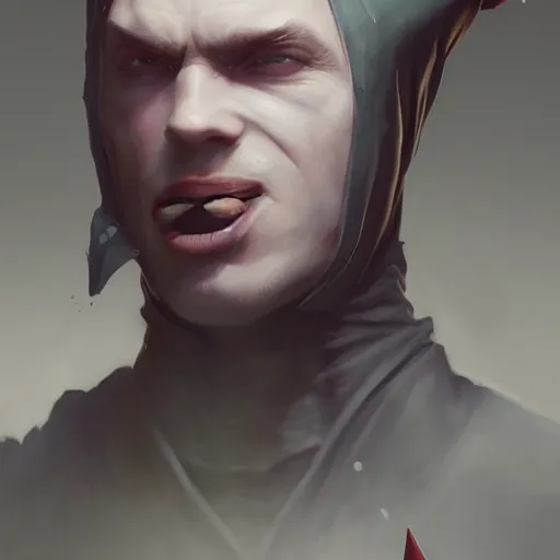 Image similar to a vampire with a dunce cap painting a picture, morningstar, ultra high detailed, oil painting, greg rutkowski, charlie bowater, yuumei, yanjun cheng, unreal 5, daz, hyperrealistic, octane render, rpg portrait, dynamic lighting