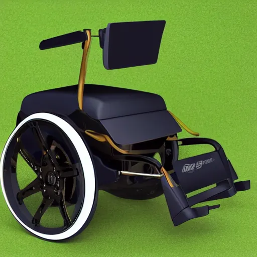 Image similar to souped up hotrod wheelchair, supercar wheelchair, sports car wheelchair, photorealistic, highly detailed