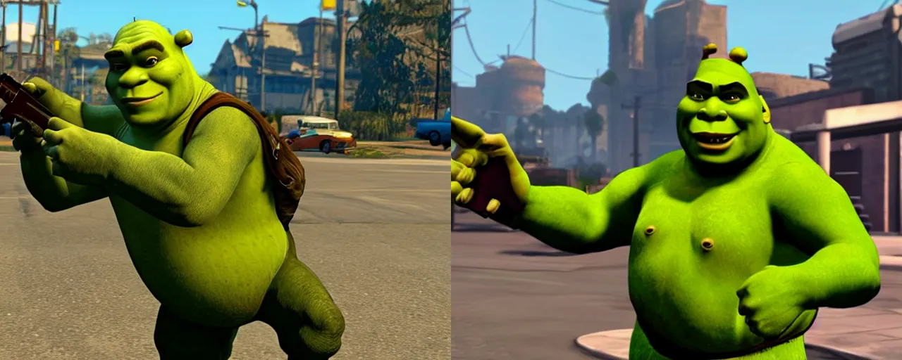 Prompt: Shrek in gta 6