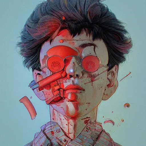 Image similar to prompt : soviet doomer portrait soft light painted by james jean and katsuhiro otomo and erik jones, inspired by akira anime, smooth face feature, intricate oil painting, high detail illustration, sharp high detail, manga and anime 1 9 9 9