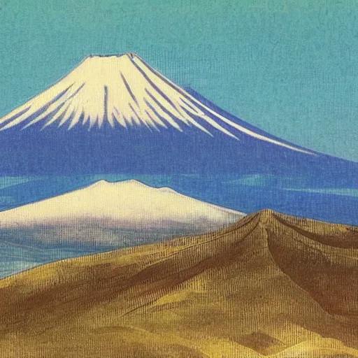 Prompt: mt. fuji, byrene francois guilland - margret