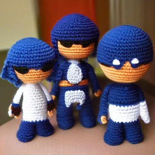 Prompt: Scene from. Star Wars with crocheting figures