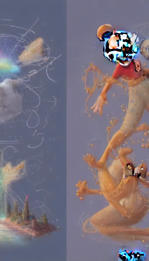 Image similar to the two complementary forces that make up all aspects and phenomena of life, by Disney Concept Artists