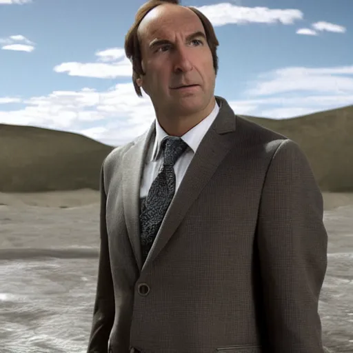 Image similar to Saul Goodman in the Interstellar water planet