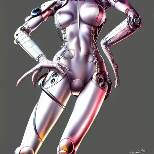 Image similar to fantasy cyborg woman, art by hajime sorayama, sharp focus, illustration, highly detailed, concept art, matte, trending on artstation,, h 6 4 0