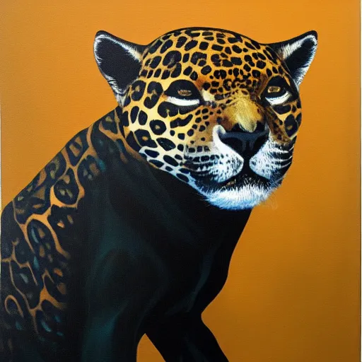 Image similar to a jaguar velvet painting, kitcsh inspired by edgar leetag, paint on black velvet canvas, american velvet painting, veveltaria, 8 x 1 0