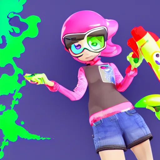 Image similar to splatoon inkling girl