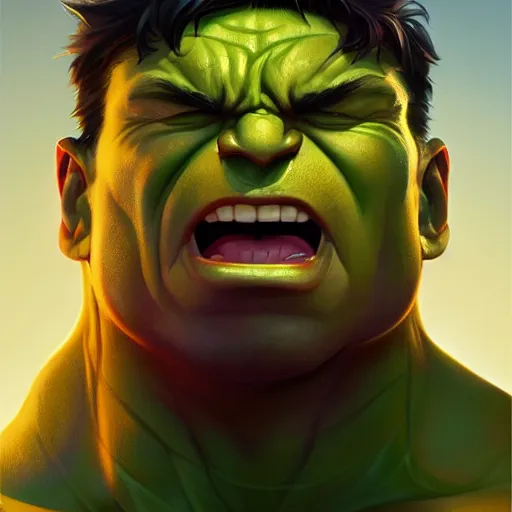 Image similar to face icon stylized minimalist the hulk, loftis, cory behance hd by jesper ejsing, by rhads, makoto shinkai and lois van baarle, ilya kuvshinov, rossdraws global illumination