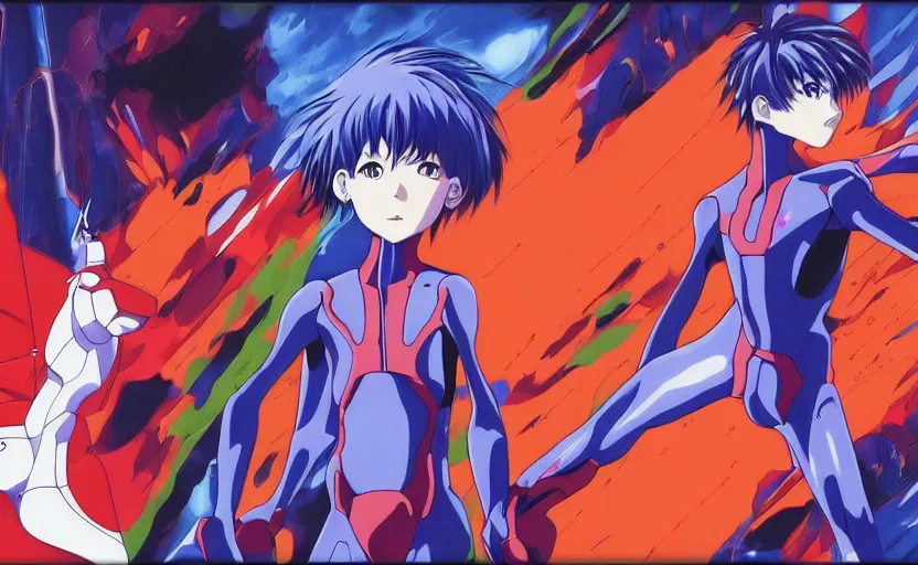 Image similar to neon genesis evangelion, digital painting masterpiece, by joji morikawa, by osamu tezuka, by yukito kishiro, by ikuto yamashita, 4 k wallpaper, beautiful, gorgeous