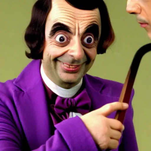 Image similar to mr bean as willy wonka