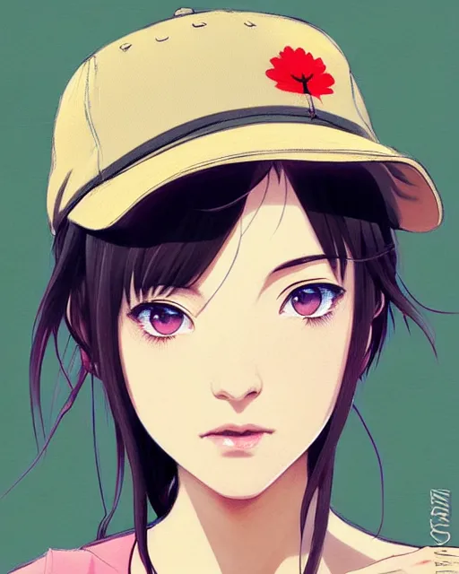 Prompt: girl waering hemp hat | | very very anime!!!, fine - face, audrey plaza, realistic shaded perfect face, fine details. anime. realistic shaded lighting poster by ilya kuvshinov katsuhiro otomo ghost - in - the - shell, magali villeneuve, artgerm, jeremy lipkin and michael garmash and rob rey