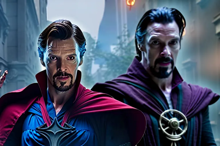 Image similar to film still of zombie Doctor Strange in new avengers movie, 4k