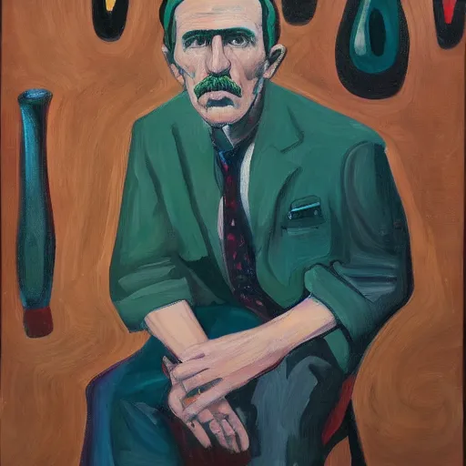 Prompt: portrait of billy childish, by dana schutz