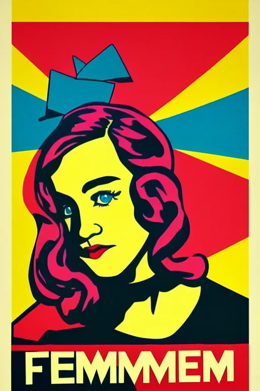 Image similar to feminism propaganda poster, pop art, by mike swiderek, jorge lacera, ben lo, tyler west, ultrarealistic