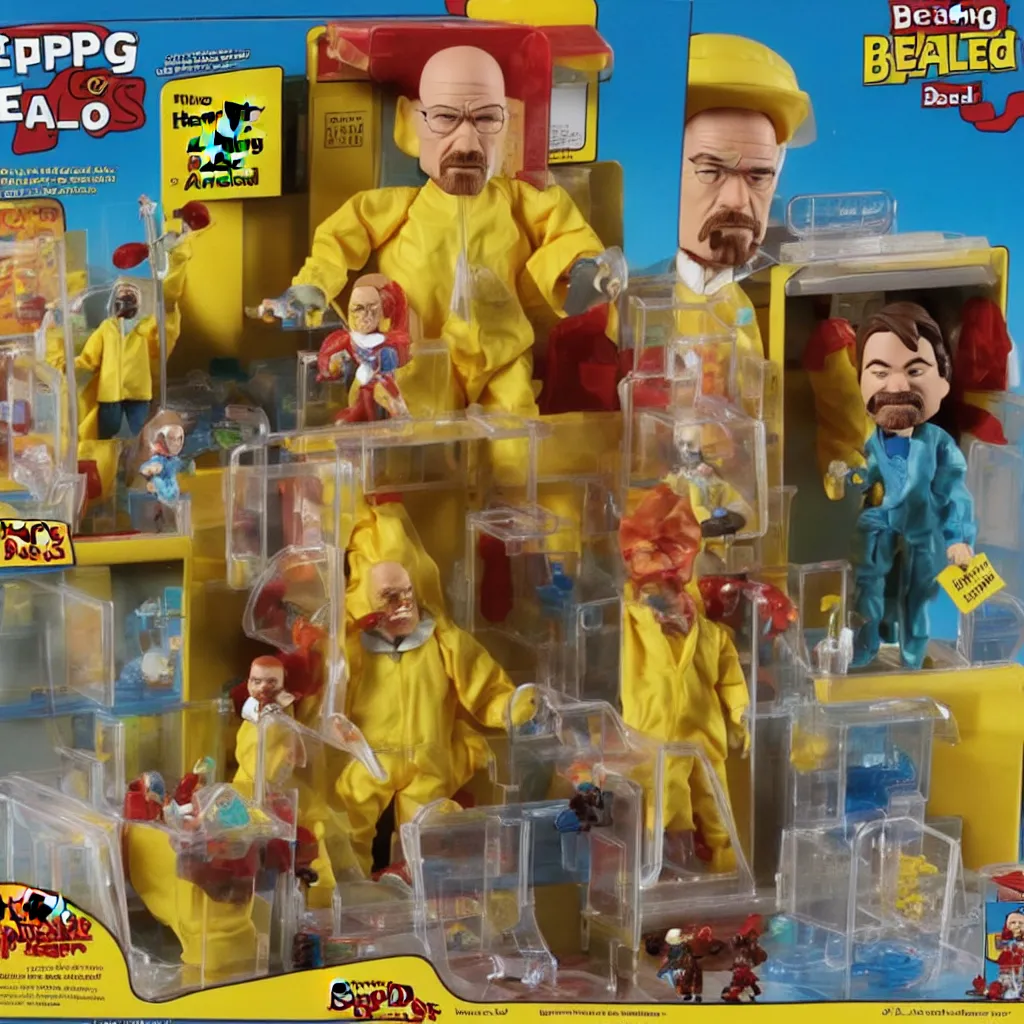 Prompt: breaking bad action figure, small figure, happy meal toy, photo