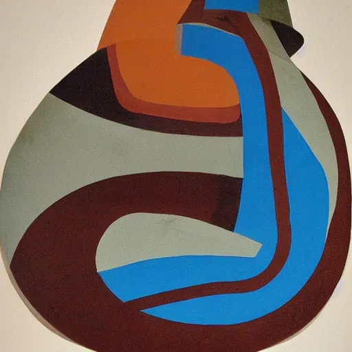 Prompt: sandy brown by lyubov popova depressing. a beautiful sculpture. there are so many kinds of time. the time by which we measure our lives. months & years. or the big time, the time that raises mountains & makes stars.