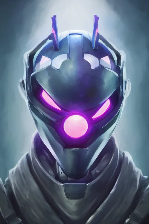 Image similar to epic mask helmet robot ninja portrait stylized as fornite style game design fanart by concept artist gervasio canda, behance hd by jesper ejsing, by rhads, makoto shinkai and lois van baarle, ilya kuvshinov, rossdraws global illumination radiating a glowing aura global illumination ray tracing hdr render in unreal engine 5