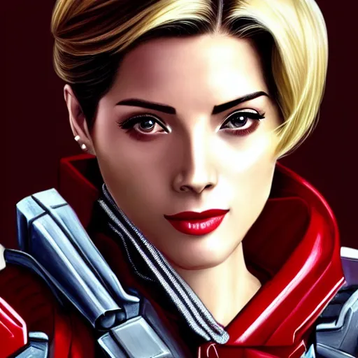 Prompt: A combination of Ada Wong's and Grace Kelly's and Ashley Greene's appearances with blonde hair wearing Master Chief's armor from Halo, high tech, action shot, angular, CGI, full body portrait, futuristic, dramatic, fantasy, intricate, elegant, highly detailed, digital painting, artstation, concept art, matte, sharp focus, illustration, art by Donato Giancola and James Gurney