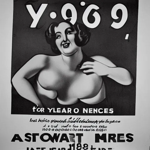 Prompt: year 1 9 2 8 commercial poster for asbestos underwear