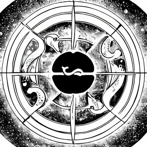 Prompt: Sun, moon, infinity, pisces, yin Yang