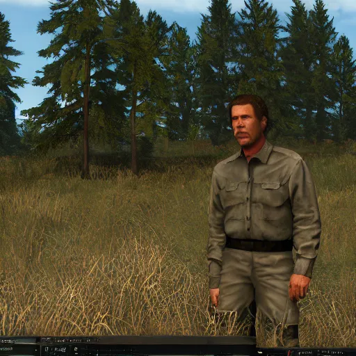 Prompt: will ferrell, in dayz, screenshot