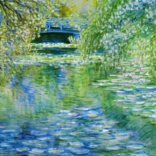 Prompt: landscape with cherry blossom trees and waterfalls, detailed luminescent high contrast watercolor painting in the style of monet, 4 k