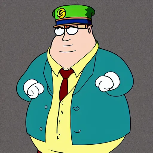 Image similar to peter griffin in the style of one piece