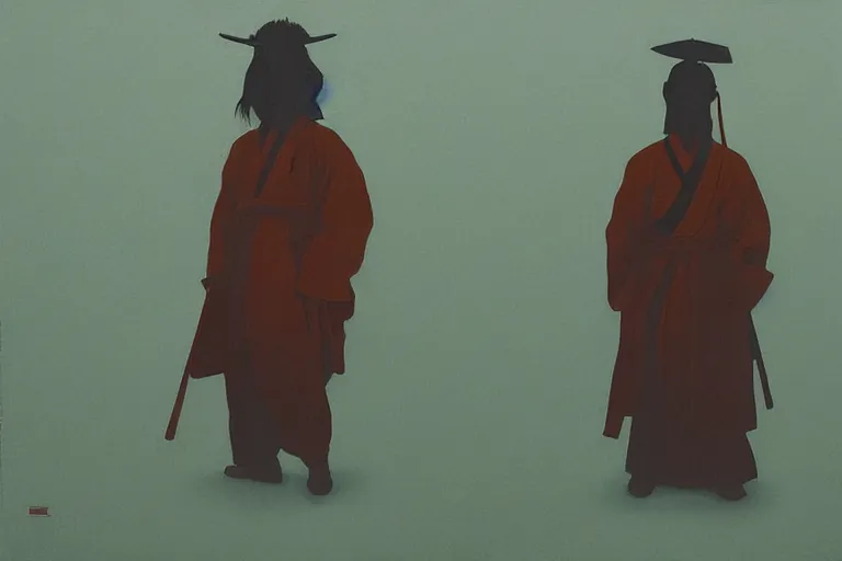 Prompt: samurai with artwork by tim eitel