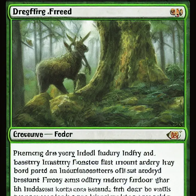 Image similar to druid protecting the forest from industry