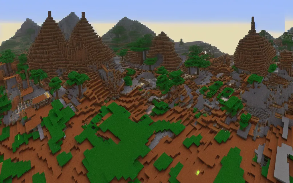 a screenshot of a minecraft desert village on fire, 7, Stable Diffusion