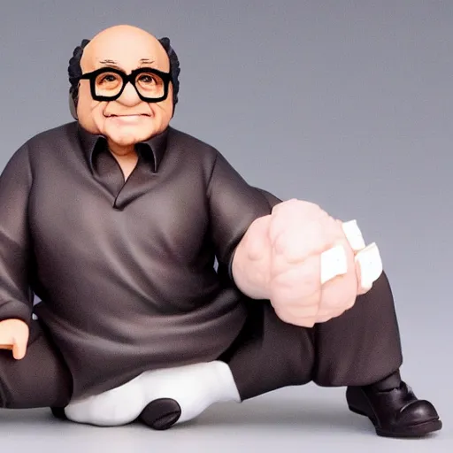 Prompt: an anime figure of Danny Devito