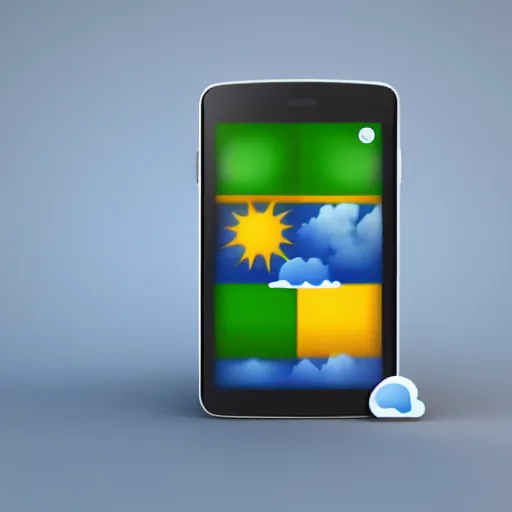 Prompt: icon for weather app, 3 d render, very detailed